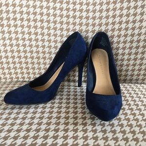 LC Lauren Conrad Heels-Navy Suede-Women’s Size 8